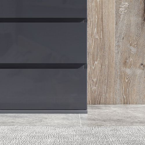 Elegance Unlocked: HOMCOM High Gloss 4-Drawer Chest of Drawers for Modern Homes