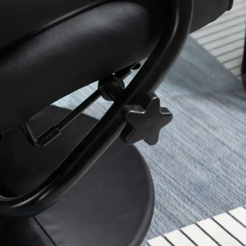Black Freestanding Living Room Chair with High-Density Cushion and Footrest