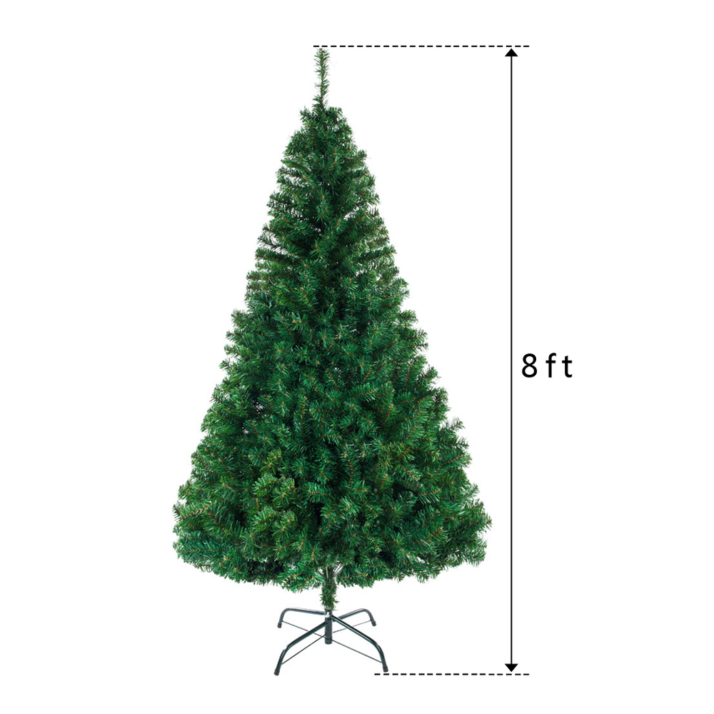 8FT Christmas Tree with 1138 Branches for Impressive Holiday Decor