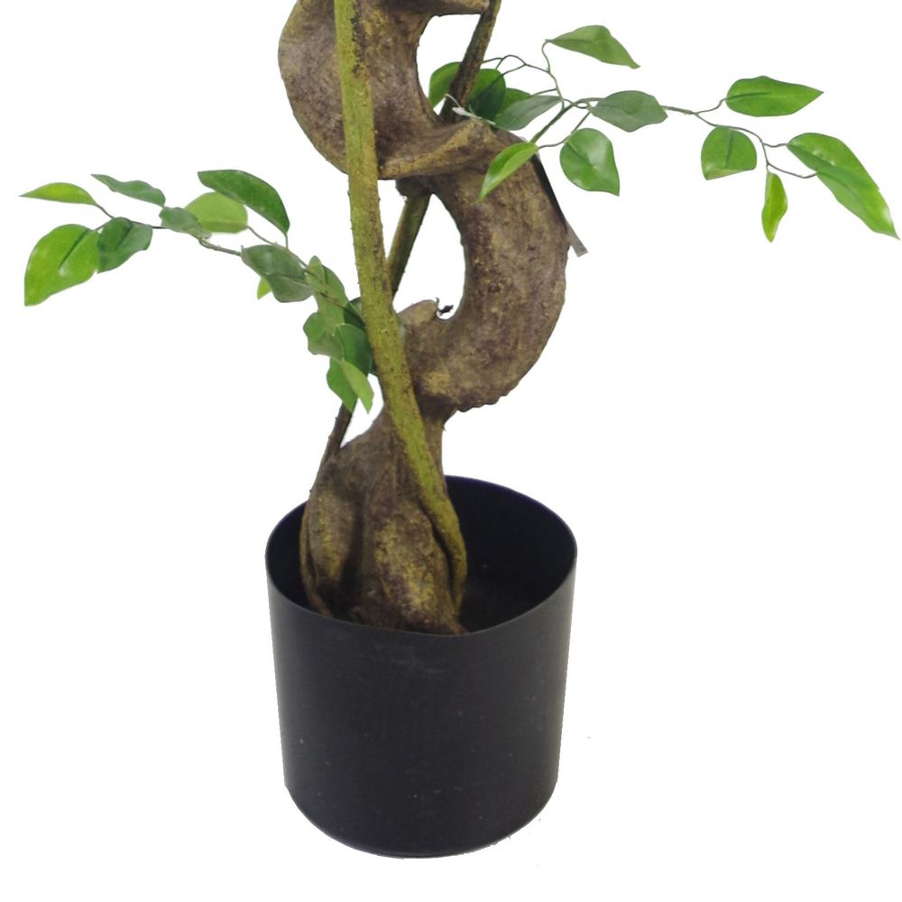 120cm Twisted Trunk Artificial Japanese Ficus Tree, Fruticosa Style