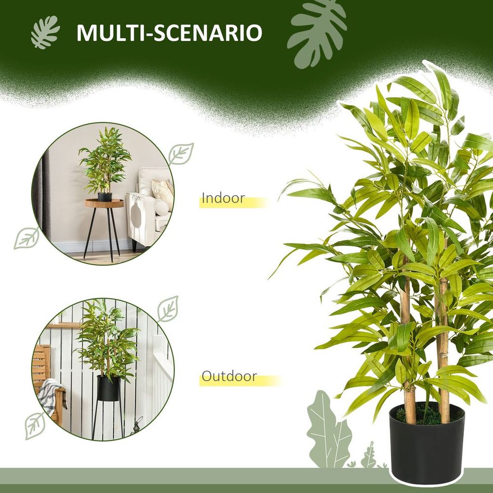 60cm Potted Artificial Bamboo Tree: Ideal for Desk, Indoor & Outdoor