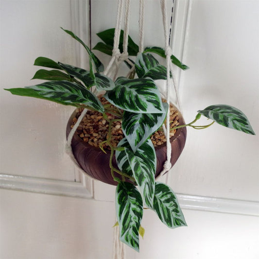 85cm Hanging Artificial Potted Pothos Plant - Complete with Planter