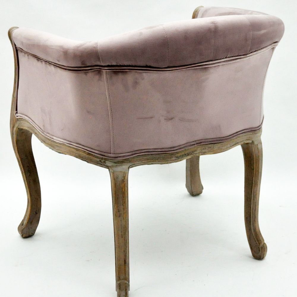 Pink Louis Chair in Natural Velvet for Elegant Home Seating