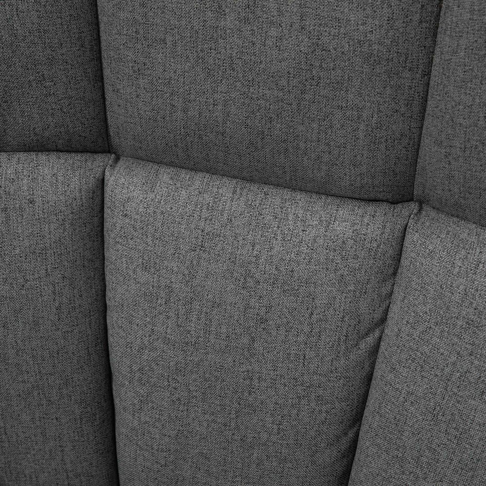 Grey and Cream Upholstered Wingback Rocking Chair for Comfortable Nursery Use