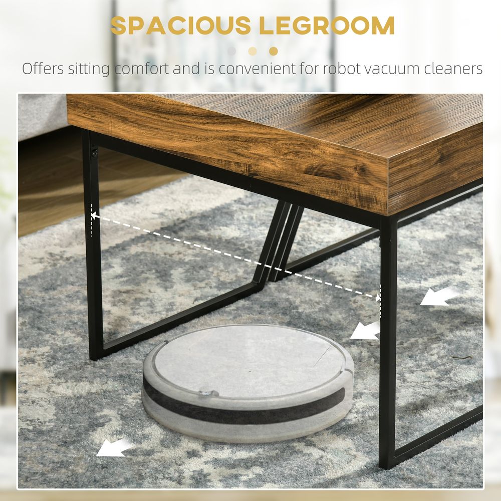 Set of 2 Steel Frame Coffee Tables for Living Room, Stylish and Practical Decor