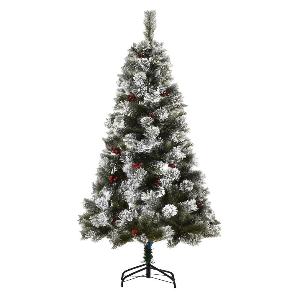 5ft Indoor Artificial Christmas Tree with 184 Tips - Metal Stand - Berry Decor