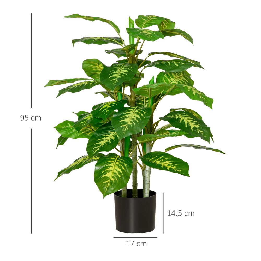 95cm Artificial Evergreen Tree, Fake Decorative Plant in Nursery Pot for Year-Round Greenery