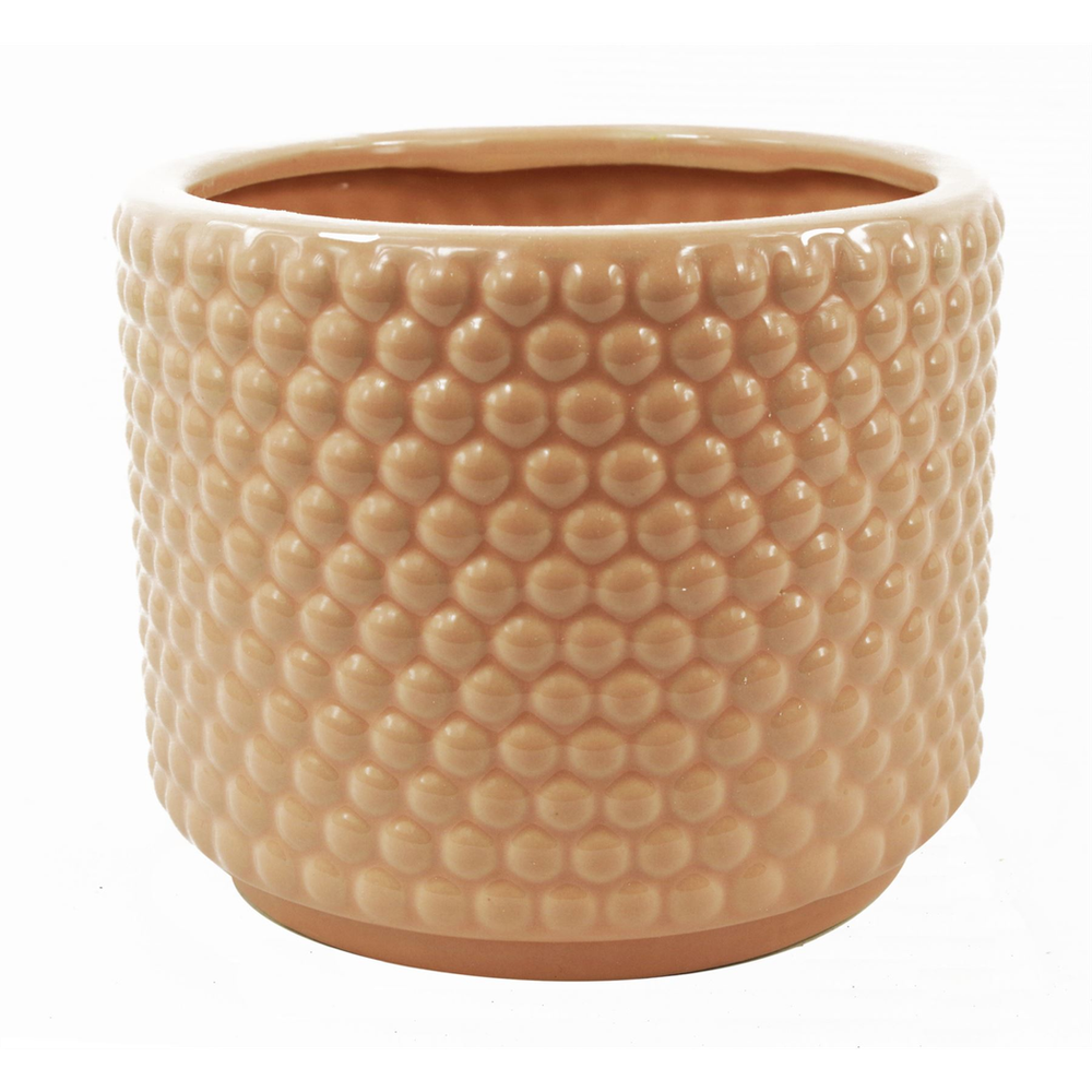 60cm Artificial Grass Plant in a Dusty Peach Ceramic Planter for Indoor Decor Styling