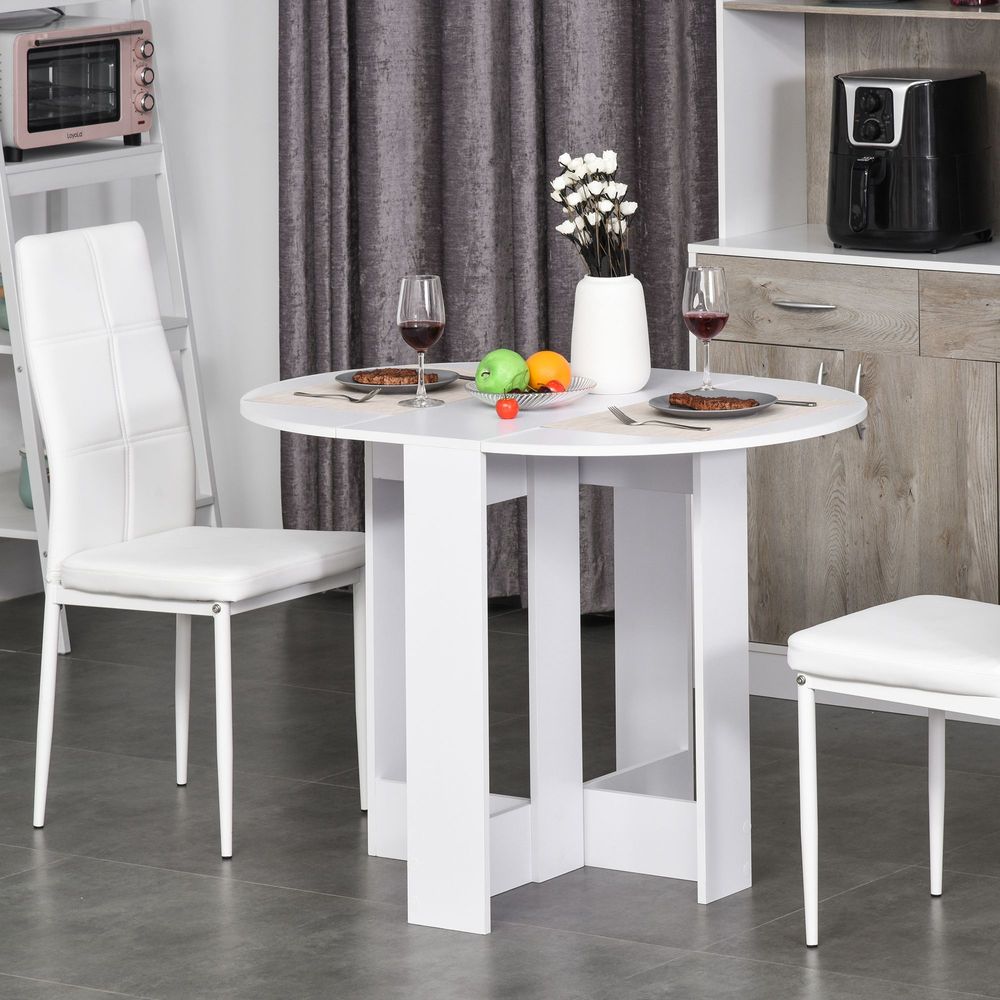 Folding Drop Leaf Dining Table: Foldable Bar Table for Small Kitchens