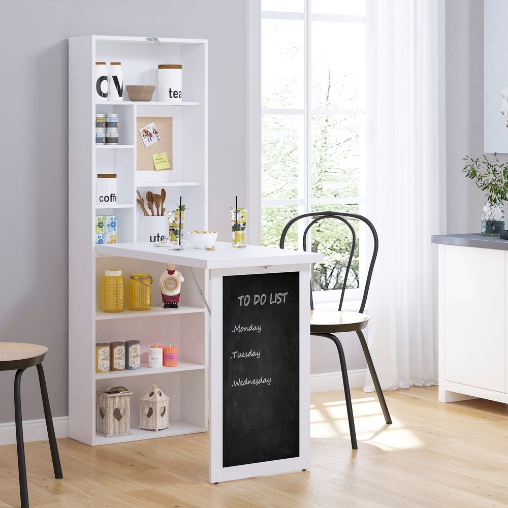 Multi-Function Folding Convertible Desk with Blackboard, Perfect for Home or Office Use