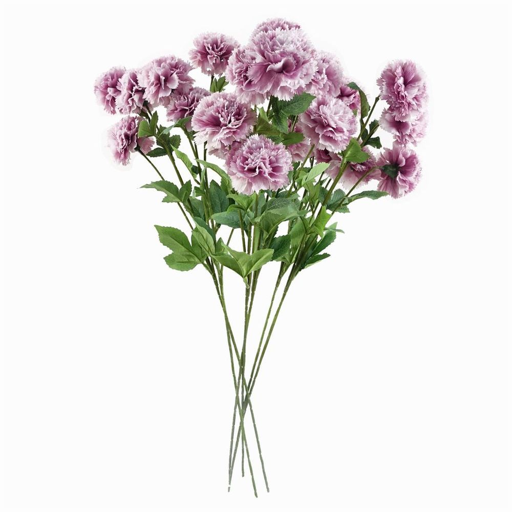 Pack of 6 x 70cm Pink Artificial Carnation Stems - 24 Flowers