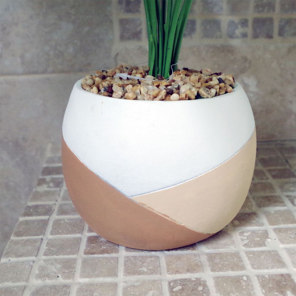 40cm Variegated Pothos Plant Shrub with Planter - Artificial