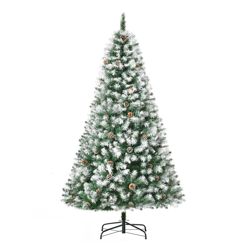 6ft Artificial Christmas Tree with Pine Cones - Automatic Open - Green