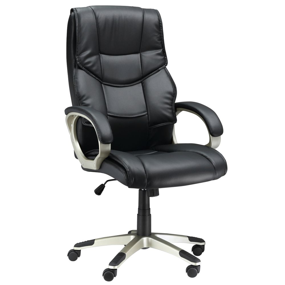 High Back PU Leather Executive Office Desk Chair with Swivel Function for Ultimate Comfort