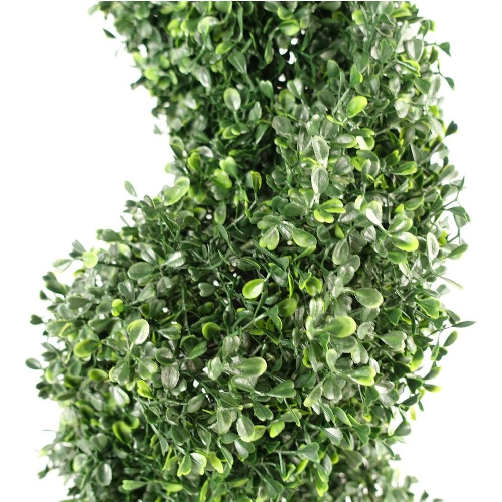 120cm UV Resistant Boxwood Tree - Spiral Topiary with 1058 Lush Leaves