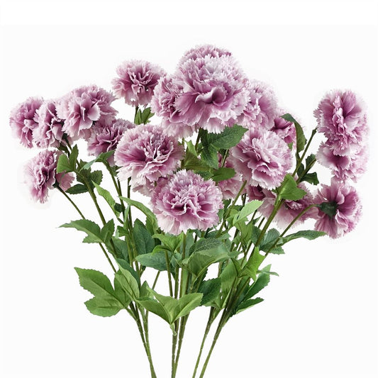 Pack of 6 x 70cm Pink Artificial Carnation Stems - 24 Flowers