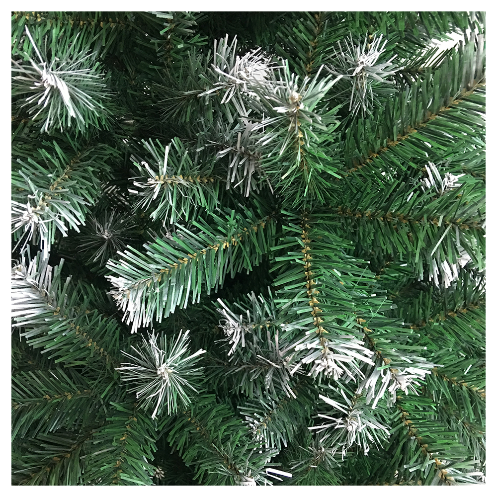 6ft White PVC Christmas Tree with Iron Legs - 650 Branches for Festive Cheer