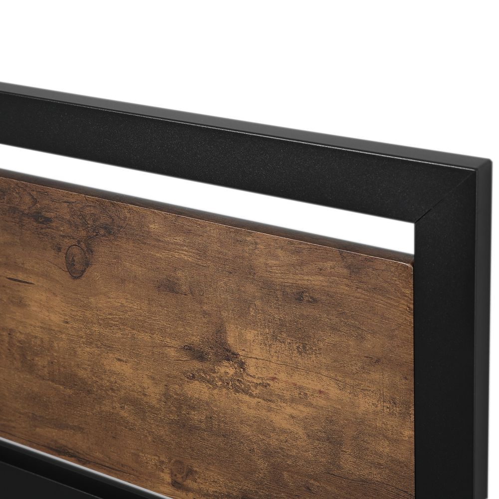 Double Metal Bed Frame with Headboard and Footboard, Dimensions 144x195x103cm for Comfort