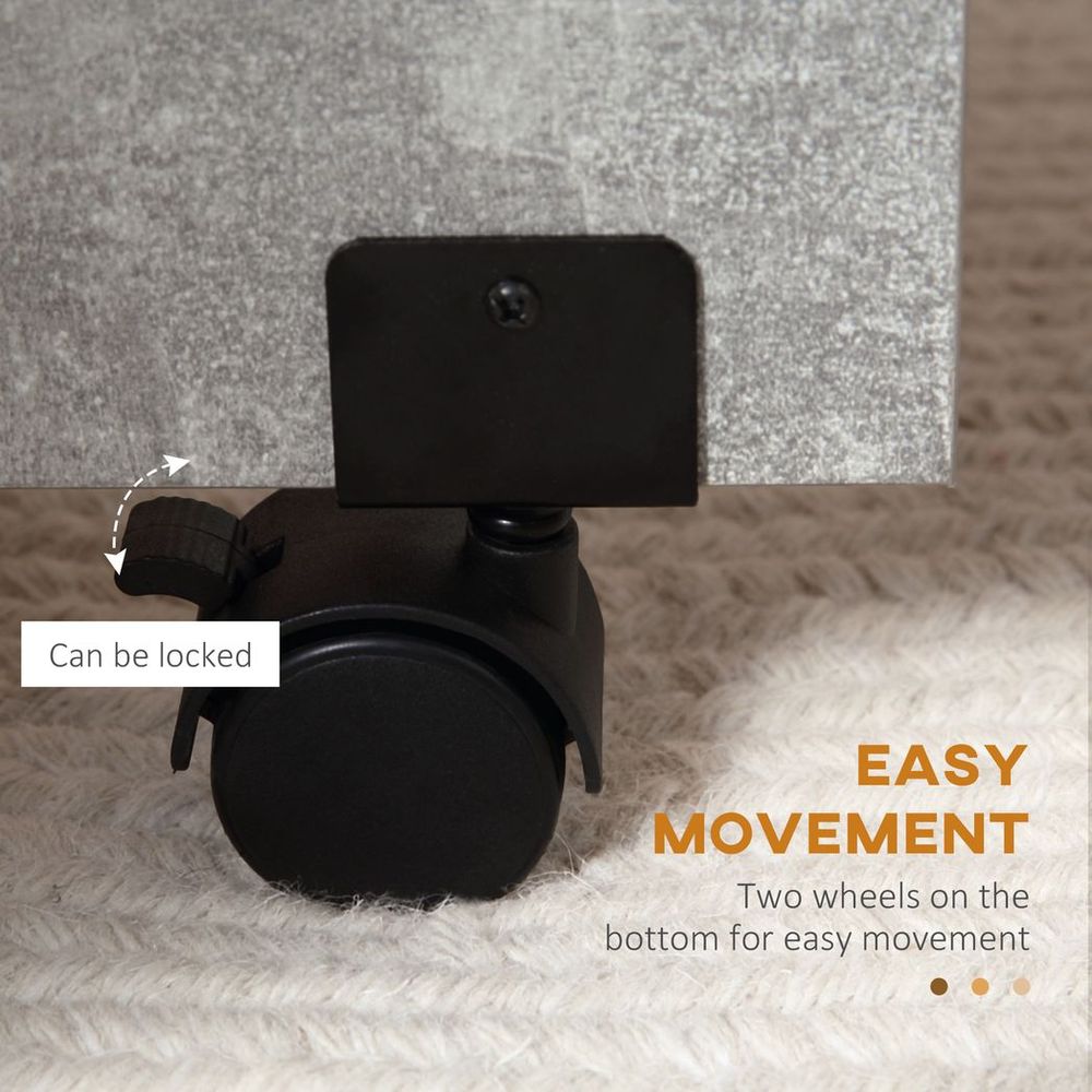 Space-Saving Rolling Drop Leaf Dining Table with Open Shelves for Kitchen Use