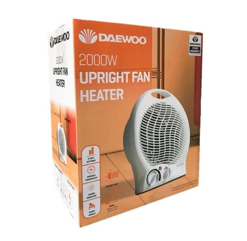 Daewoo 2000W Upright Fan Heater - Versatile, Portable & Stylish Comfort