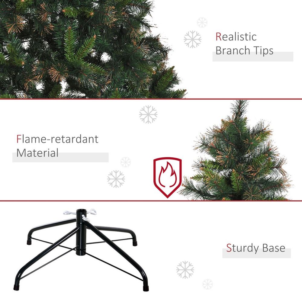 6FT Pre-Lit Artificial Spruce Christmas Tree for Holiday Décor with Stand