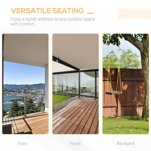 Wooden 2-Seater Hanging Porch Swing Chair with Durable Metal Chains