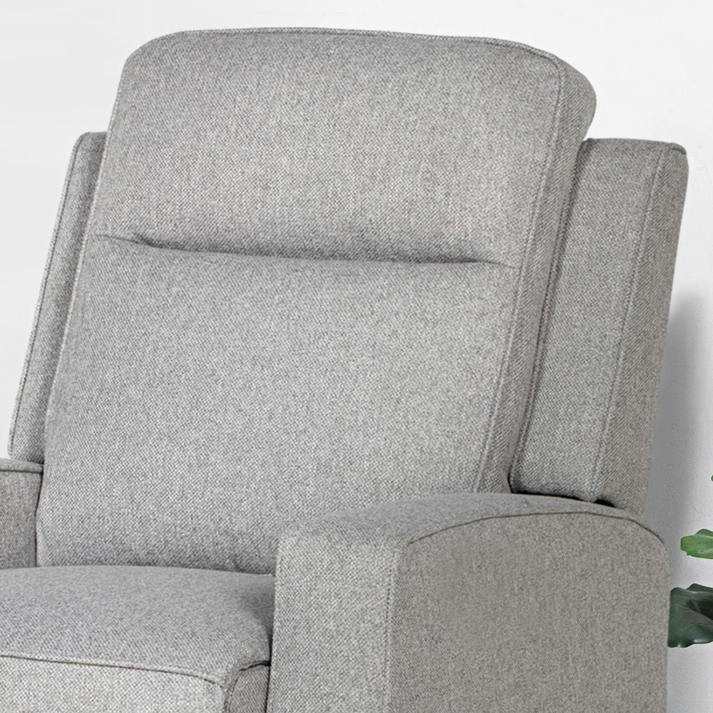 Grey Electric Recliner Armchair with USB Port, Comfortable Fabric Seating for Modern Living