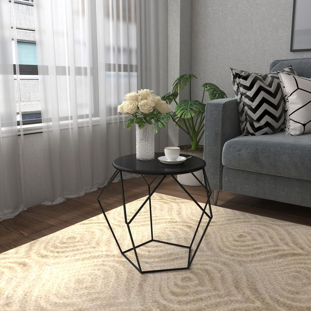 Nordic Minimalist Style Steel Side Table for Modern Living Room Decor
