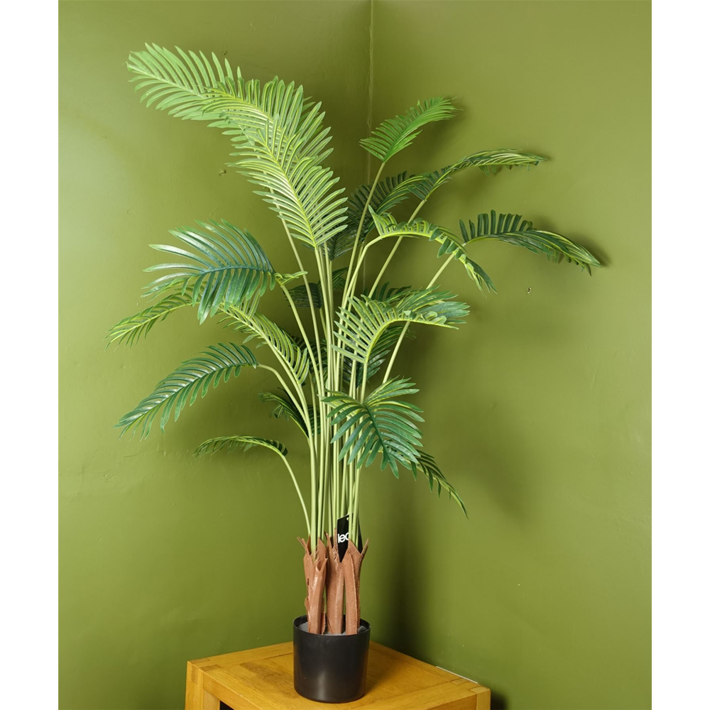 150cm Large Areca Palm Tree - Stylishly Potted in Black for Chic Decor