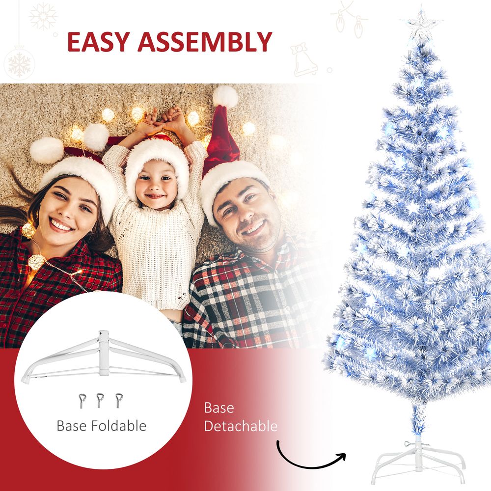 Artificial Fibre Optic Christmas Tree with 26 LED Lights for Festive Seasonal Decoration