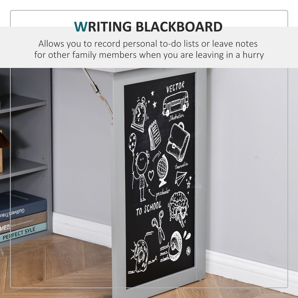 Folding Convertible Desk with Blackboard, Multi-Function Workstation for Versatile Use