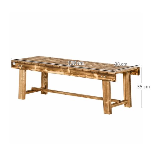 Elegant Wooden 2-Seater Garden Bench - Perfect Patio Loveseat for All Spaces