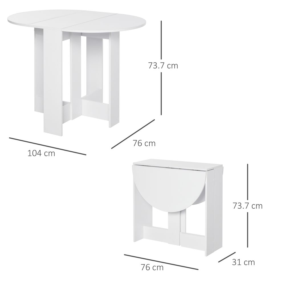 Folding Drop Leaf Dining Table: Foldable Bar Table for Small Kitchens