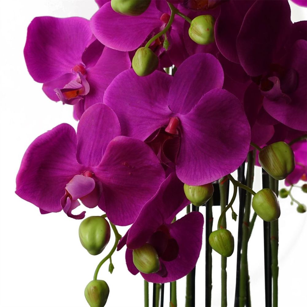 150cm Giant Purple Artificial Orchid Plant - 189 Real Touch Flowers