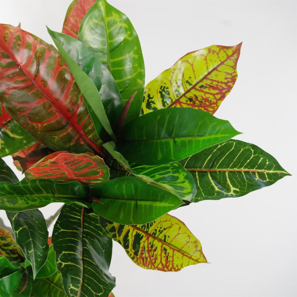 130cm Colourful Artificial Codiaeum Plant for Vibrant Home Decor