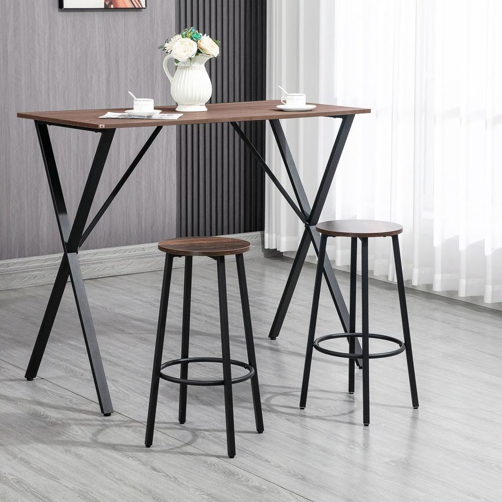Set of 2 Counter Height Bar Stools for Dining Room or Kitchen