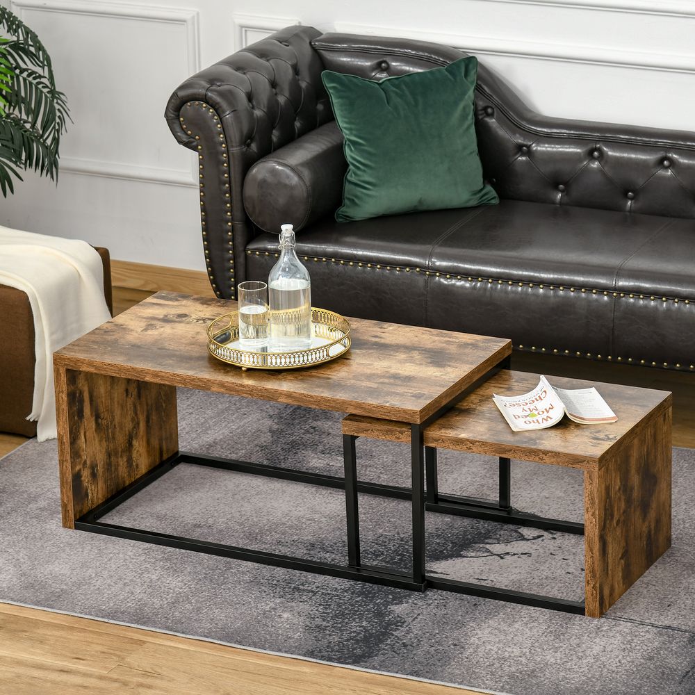 Set of 2 Coffee Tables, Side and Tea Tables for Living Room or Bedroom Use