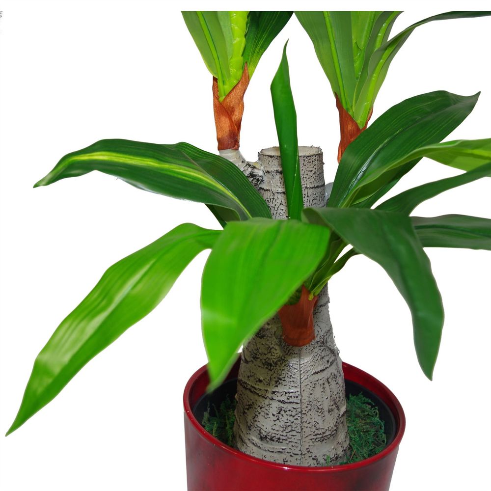 75cm Artificial Dracaena Plant with Wide Trunk and Triple Branch for Statement Decor