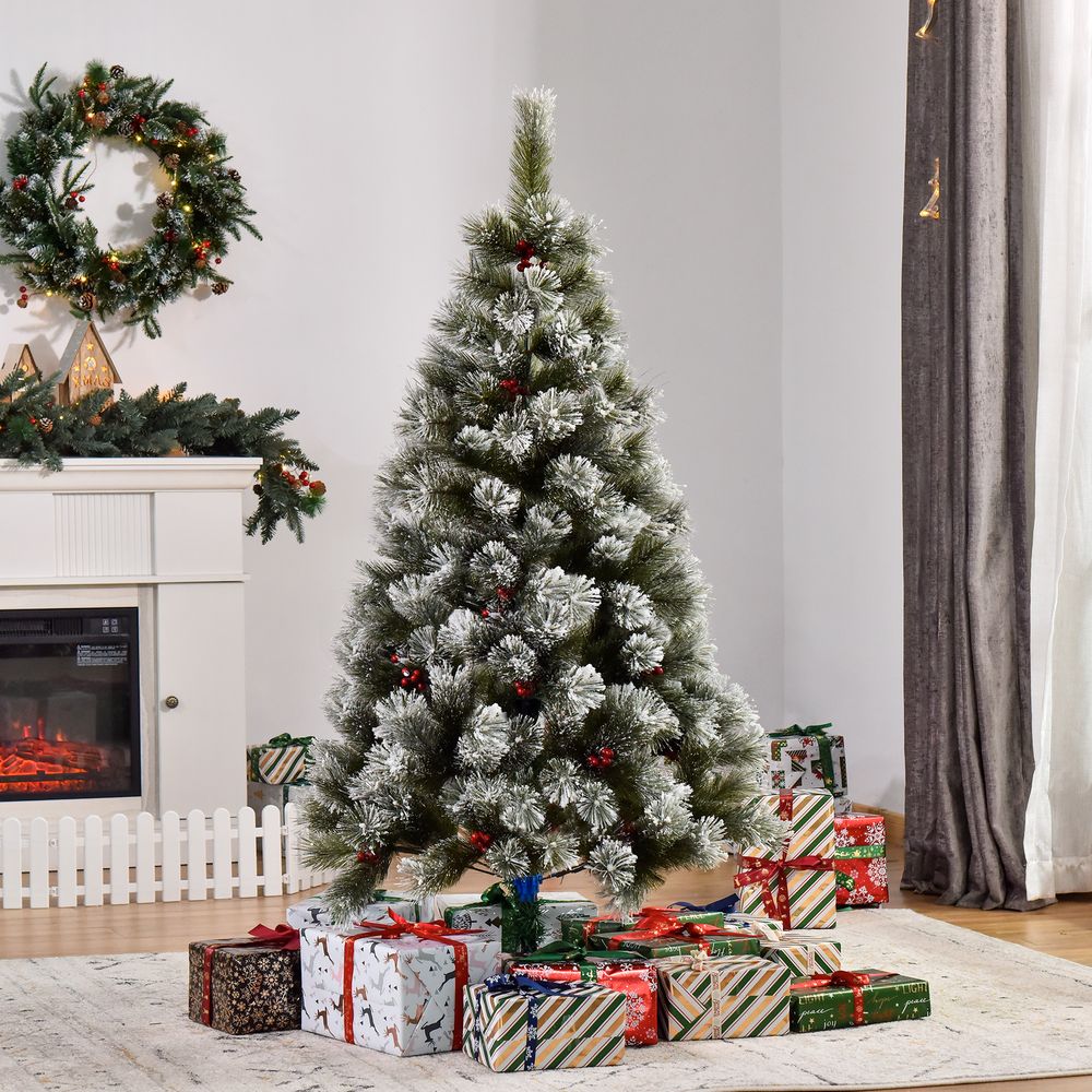 5ft Indoor Artificial Christmas Tree with 184 Tips - Metal Stand - Berry Decor