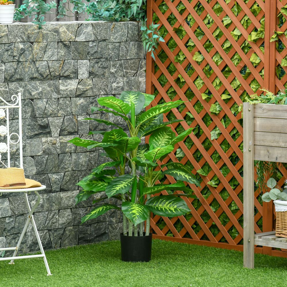 95cm Artificial Evergreen Tree, Fake Decorative Plant in Nursery Pot for Year-Round Greenery