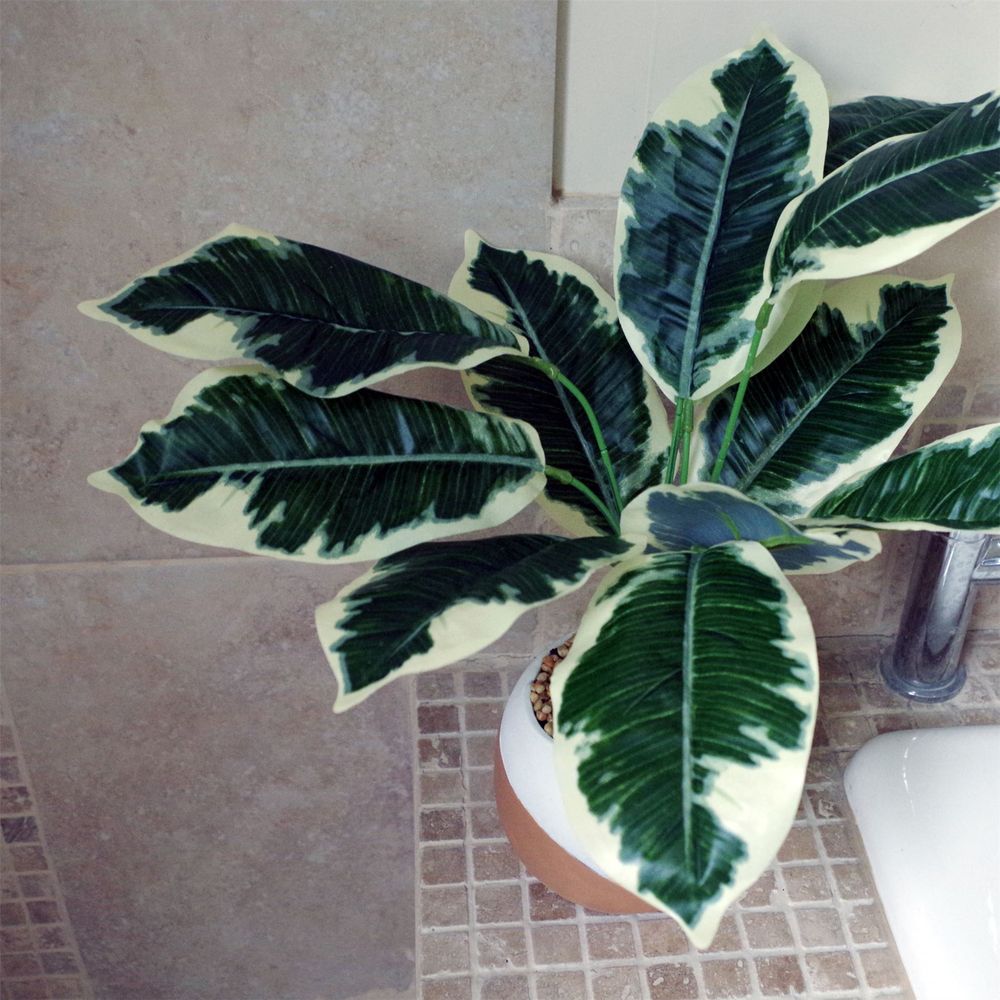 40cm Variegated Pothos Plant Shrub with Planter - Artificial