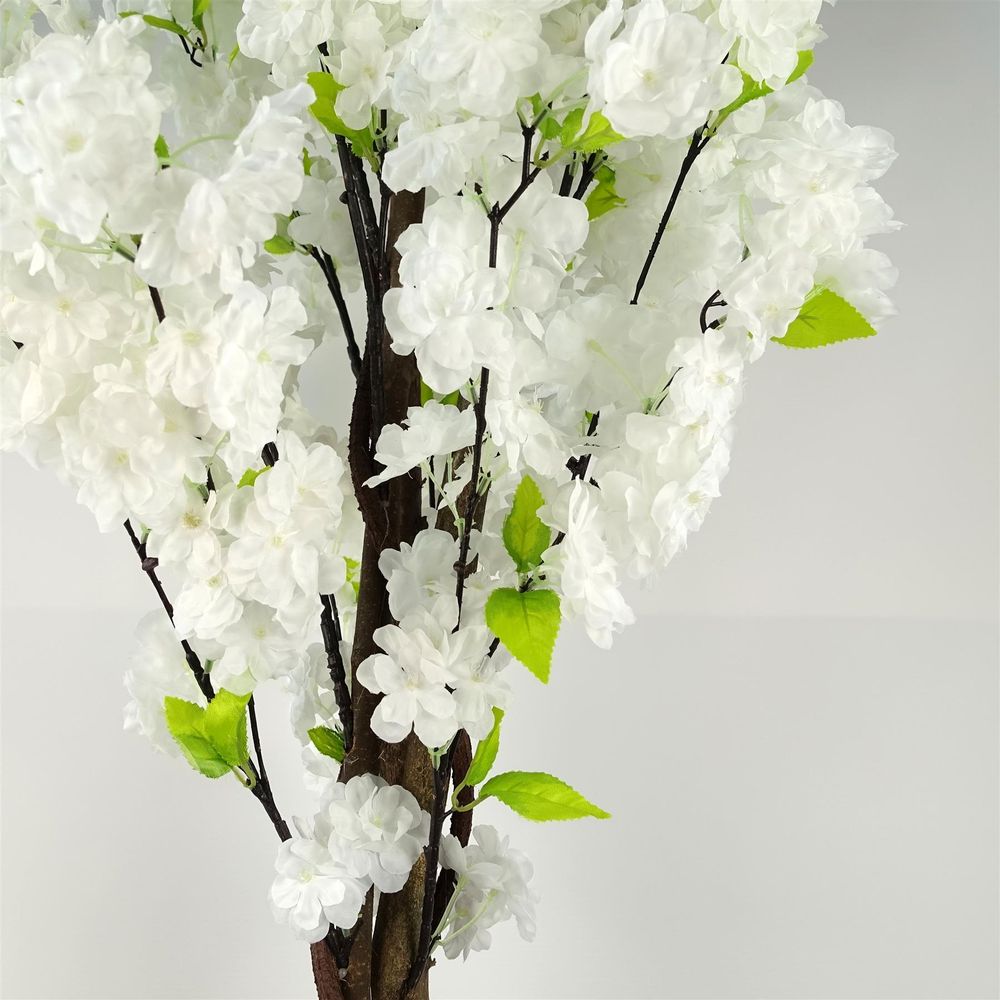 150cm Artificial White Blossom Tree, Lifelike and Elegant