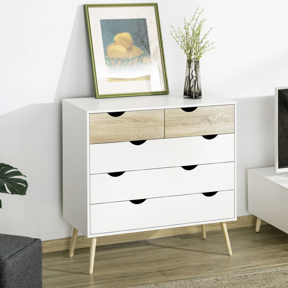 5-Drawer Storage Unit, Elegant Chest of Drawers for Organising Bedroom Essentials