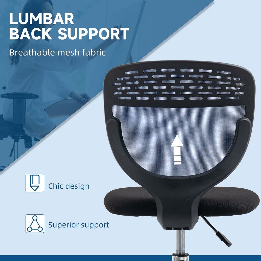 Blue Draughtsman Chair with Lumbar Support, Perfect for Tall Office Comfort