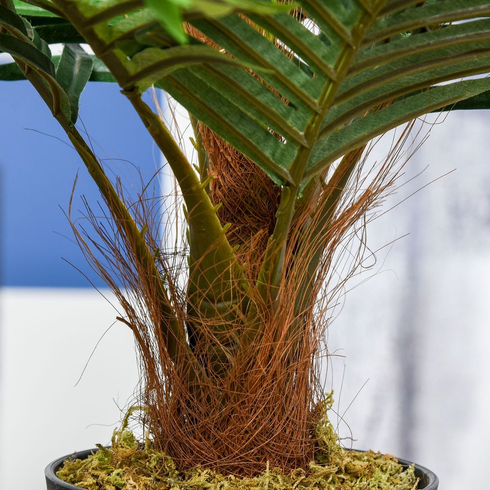 Artificial Palm Tree 8 Leaves with Nursery Pot, Fake Tropical Tree 60cm