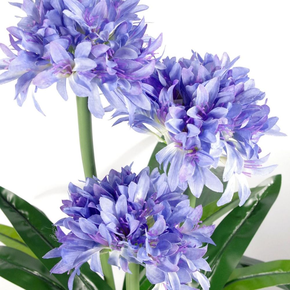 90cm Artificial Blue Agapanthus Blossom Plant with Pot