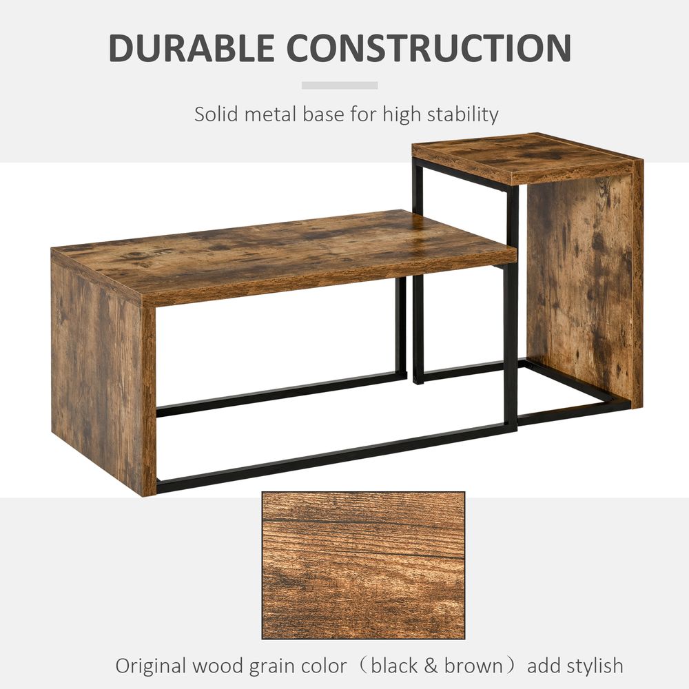 Set of 2 Coffee Tables, Side and Tea Tables for Living Room or Bedroom Use