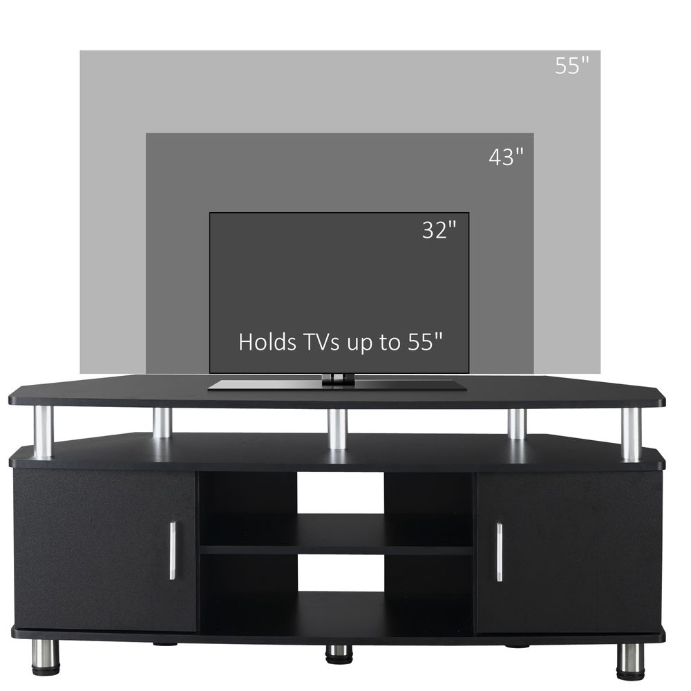 TV Unit Cabinet with Storage Shelves and Cupboard for Entertainment Centre