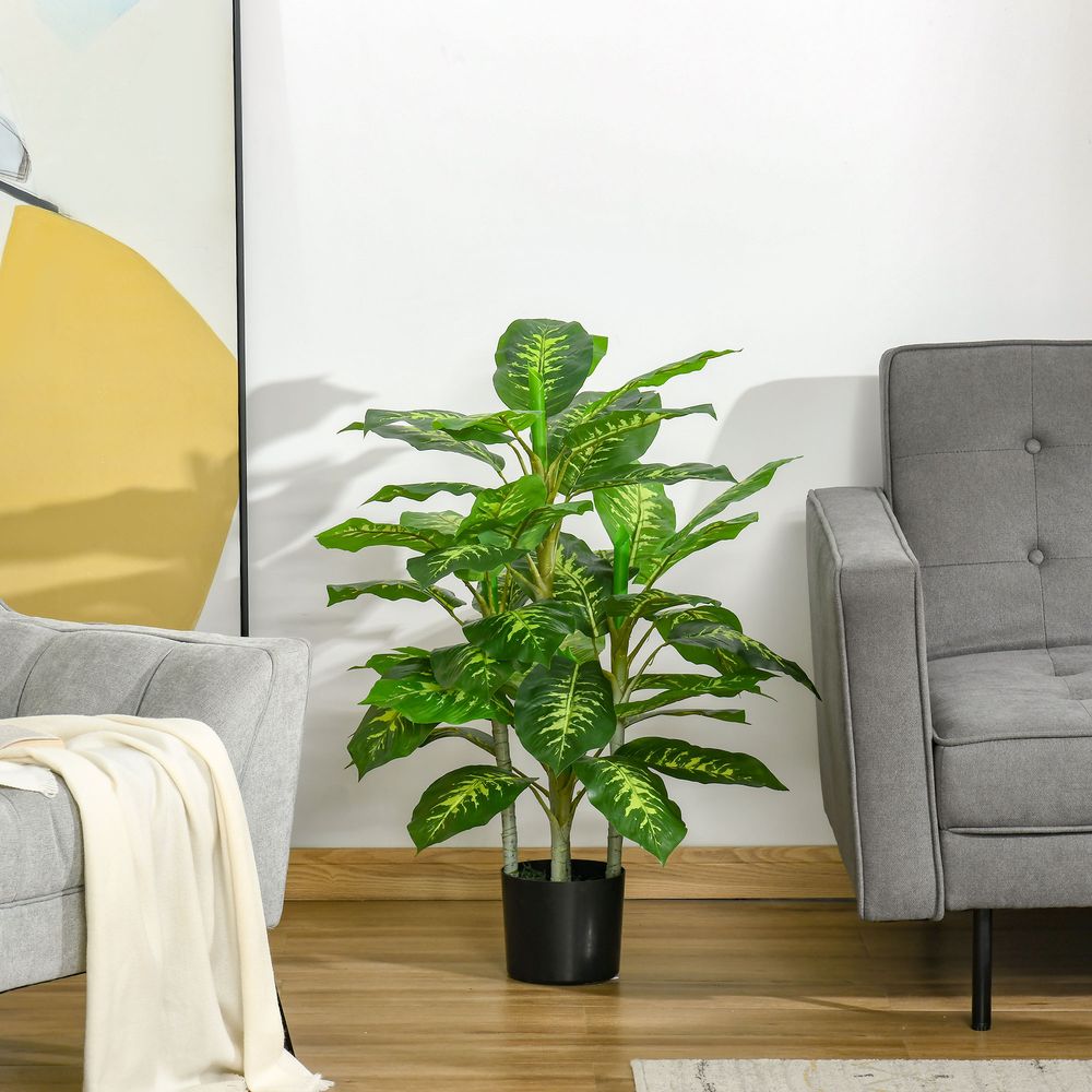 95cm Artificial Evergreen Tree, Fake Decorative Plant in Nursery Pot for Year-Round Greenery