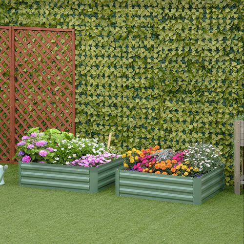 Galvanized Raised Garden Beds - Easy-Setup Planter Box Set of 2